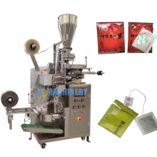 Automatic 2g 10g filter bag tea packing machine with thread, tag and outer bag